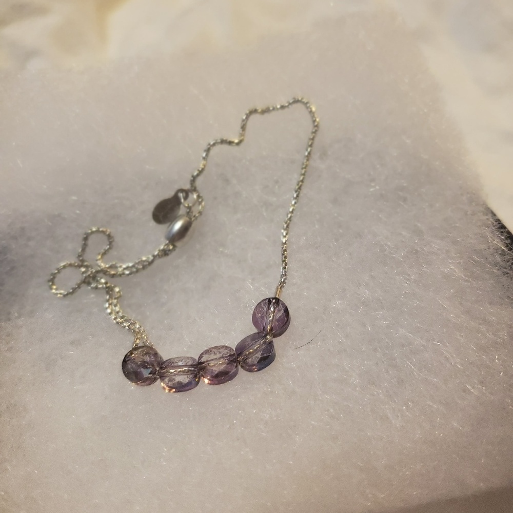 Alex and Ani Purple Beaded Bracelet